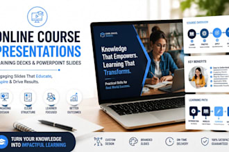 create online course presentation, training deck and powerpoint slides