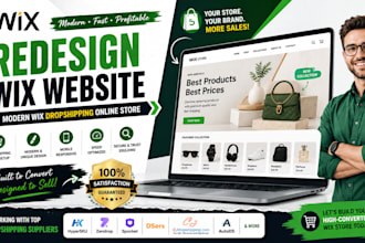redesign wix website modern wix dropshipping online store