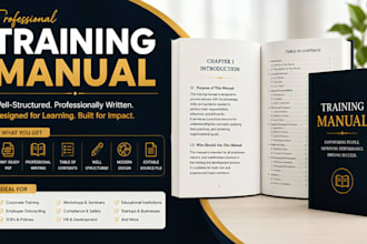 create online course, training manual, workbook, curriculum, PPT, sop