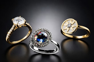create realistic jewelry renders for ecommerce, branding and marketing