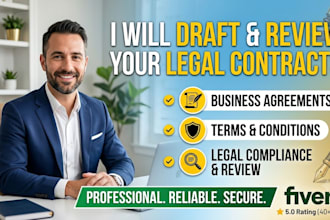 professionally draft, review, and edit legal contracts, agreements