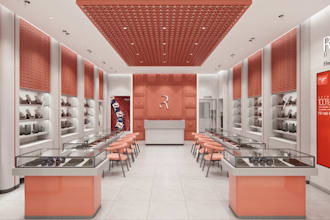 sketchup modern retail store,showroom shopfront,boutique interior,enscape render