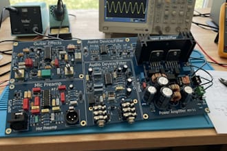 analog audio pcb design for guitar effects,mic preamp,amplifier and audio device