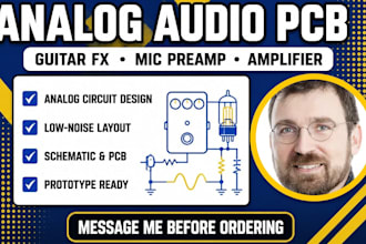 analog audio pcb design for guitar effects,mic preamp,amplifier and audio device