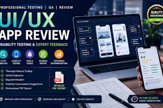 professionally test QA and review your app or website UI UX