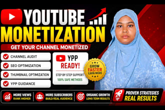 help you set up youtube monetization and ypp approval