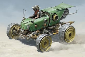 draw any concept vehicle or character for rpg game