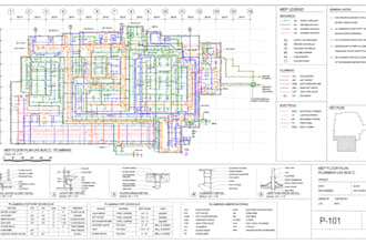 design autocad mep plans, electrical, plumbing and hvac drawings for city permi