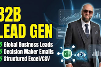 do custom market research and b2b lead generation for any niche
