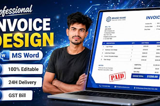 design a professional gst invoice template in ms word