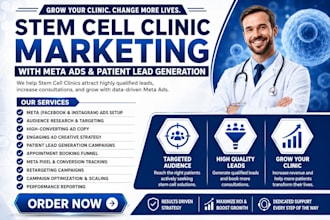 generate stem cell clinic marketing with meta ads and patient lead generation