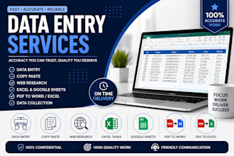 do accurate data entry, copy paste, web research, and excel