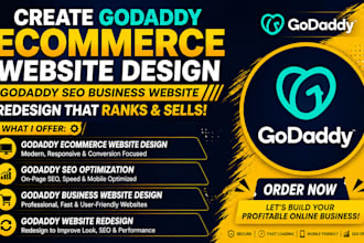 create godaddy ecommerce website design godaddy SEO business website redesign