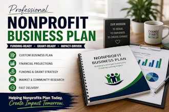 write a nonprofit business plan for funding and startup success