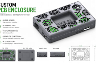 design snap fit enclosure 3dcad pcb enclosure product case for injection molding