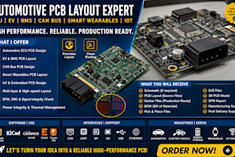design automotive pcb layout for ecu ev bms can bus smart wearables and iot