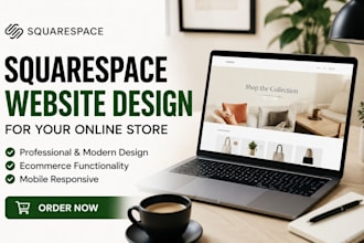 design modern squrespace ecommerce website for your online store