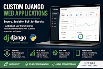 build a full stack django business web application