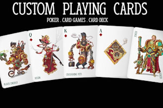 design premium custom playing cards, poker deck, card game, tuck box, packaging