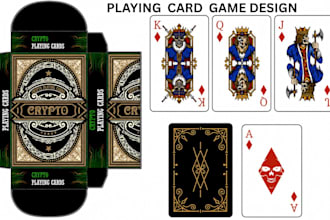 design premium custom playing cards, poker deck, card game, tuck box, packaging