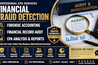analyze financial records for fraud and embezzlement