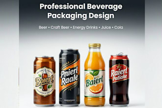 design beer packaging, craft beer, beverage can, energy drink, juice, colas