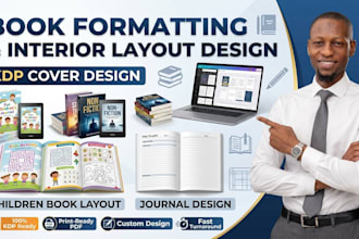 do interior children book layout formatting kids picture book journal book cover
