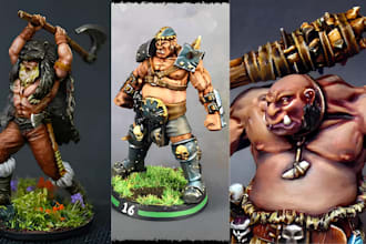 paint dungeons and dragons miniatures, warhammer, tabletop and resin models