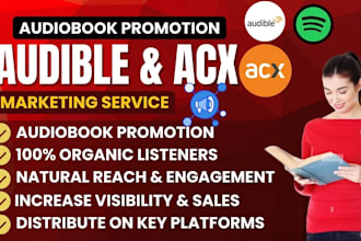 do audiobook promotion on audible acx and amazon kid for sale