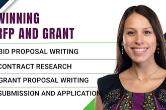 write grant proposal, write rfp, bid proposal writing government contract, grant