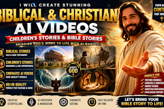 create ai bible storytelling, cinematic biblical animation for youtube