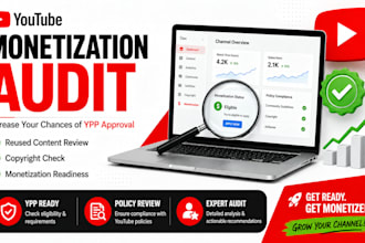 audit your youtube channel for monetization approval and fix ypp issues