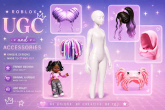 create custom roblox ugc accessories and unique face designs for avatars