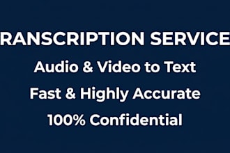 provide fast and accurate audio transcription or copy typing