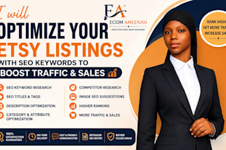 optimize your etsy listings with SEO keywords  to boost traffic and sales