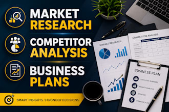 do market research, competitor analysis and business plans