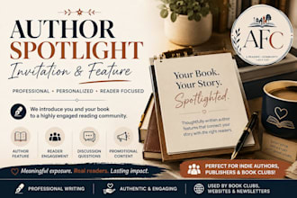 feature your book with an author spotlight invitation