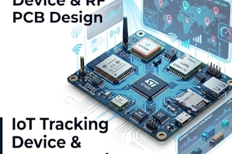 design advanced iot gps rf tracking device pcb with esp32 stm32 lora GSM and mqt