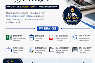 do fast, accurate, and reliable data entry with client satisfaction