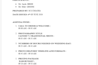 create client meeting agenda
