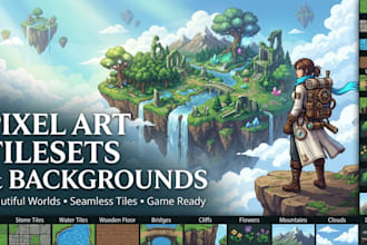 create professional pixel art tilesets, backgrounds, and game environments