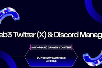 be your web3 twitter x manager and discord community moderator