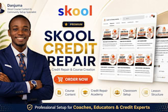 create skool online course community skool credit repair skool content creation