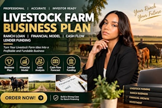 livestock farm business plan ranch loan financial model cash flow lender funding