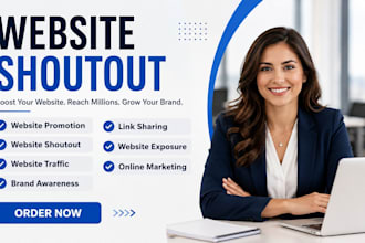 promote your website with targeted website shoutout and social media promotion