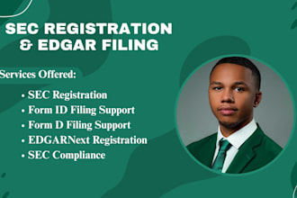 do sec registration, edgar filing, form d, form id and sec compliance