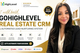 build gohighlevel real estate CRM and automated lead nurturing system