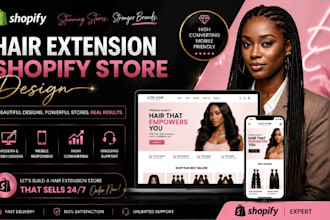 hair extension shopify dropshipping beauty store website hair extension store