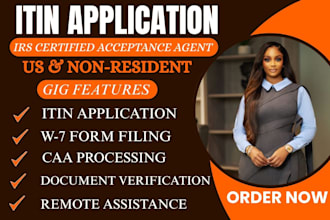 help you apply for itin number as irs tax id specialist