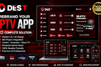 rebrand your iptv app with admin panel ibo player youtivi smarters wave tv